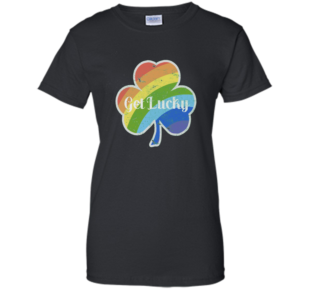 St Patrick's Gay Pride Rainbow Shamrock Tshirt | LGBT