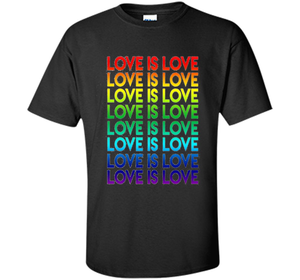 PROUD LOVE IS LOVE T-SHIRT For LGBT and Gay Pride Gift