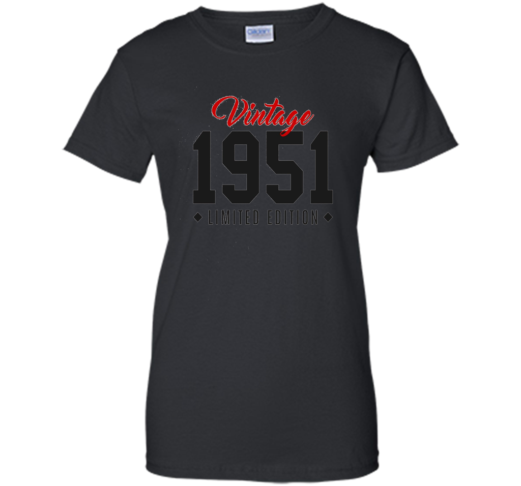 65th Birthday Gift T-Shirt Vintage 1951 Limited Edition Red
