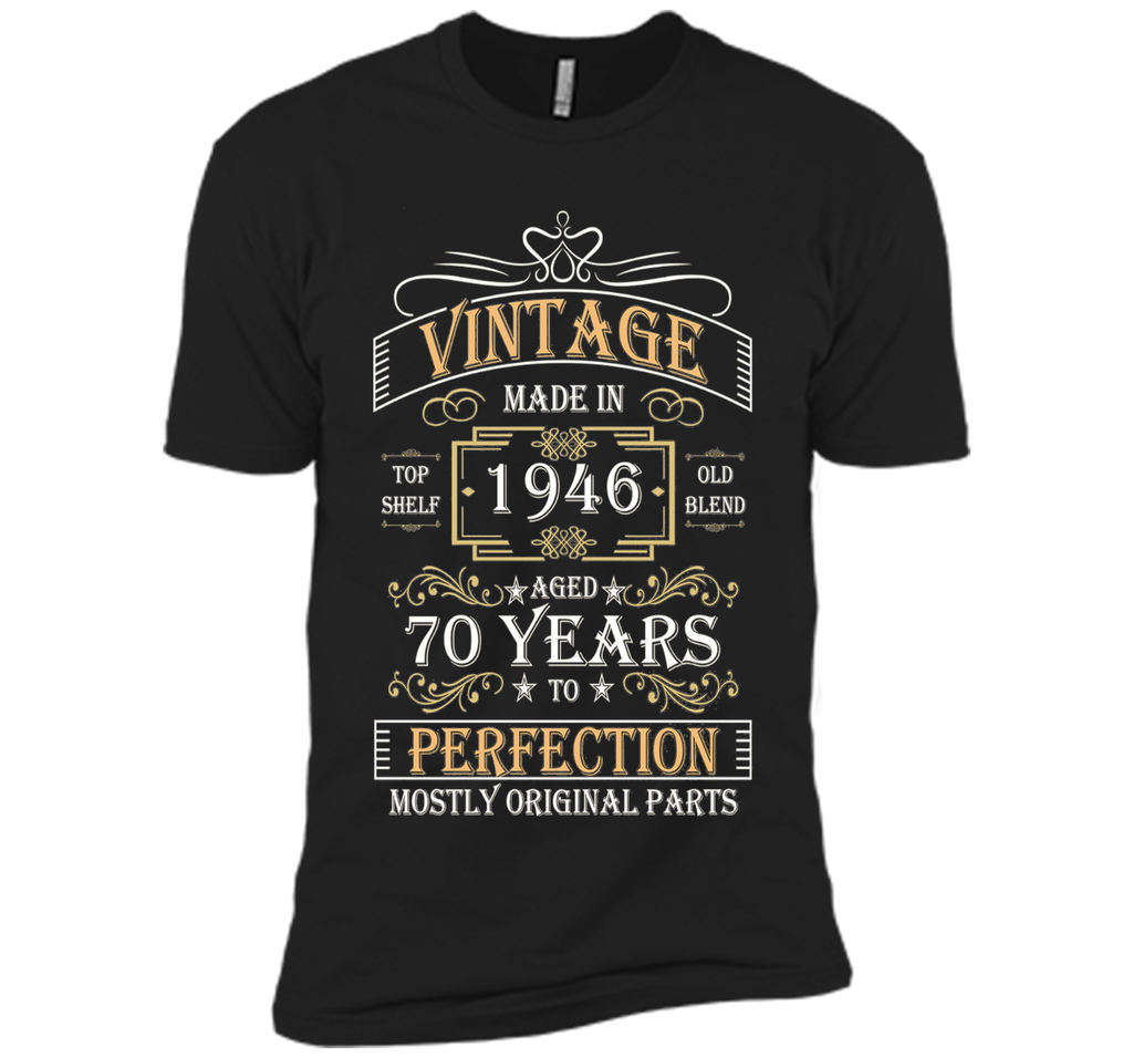 Funny Tshirt for Guy - Vintage Made In 1946 - Birthday Gift