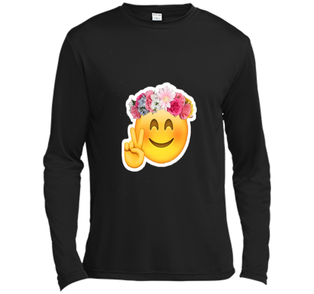Hippie Smile Emoji t-shirt Bohemian Flower Child Peace
