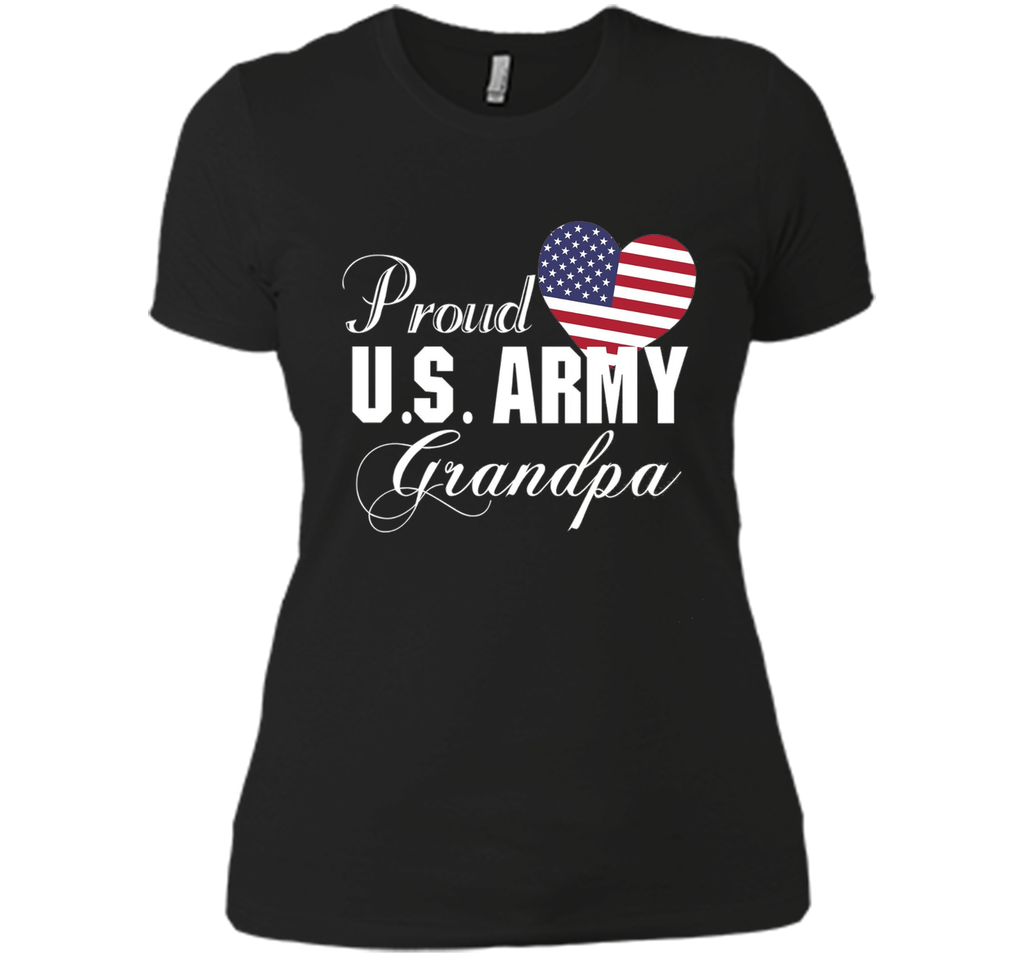 Mens Gift for Father's Day - Proud U.S Army Grandpa Heart T-shirt