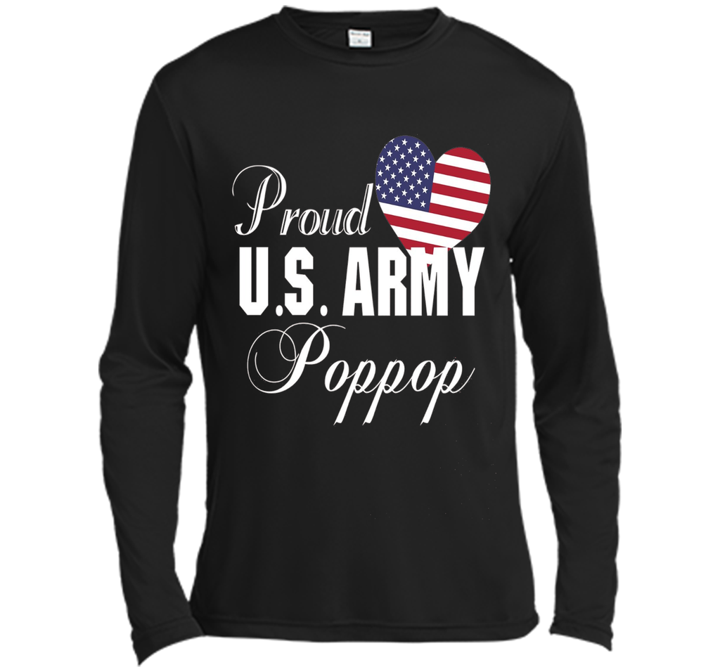 Mens Gift for Father's Day - Proud U.S. Army Poppop Heart T-shirt