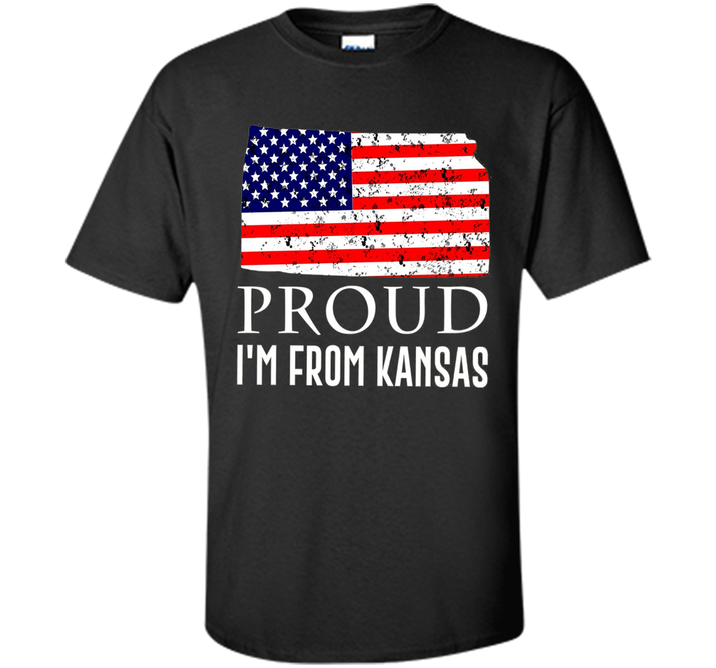 Proud of Kansas-US flag Independence day Tshirt