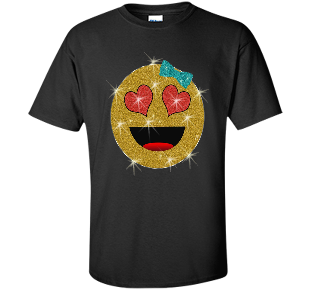 Valentine's Day Emoji Face T-Shirt for Kids and Women