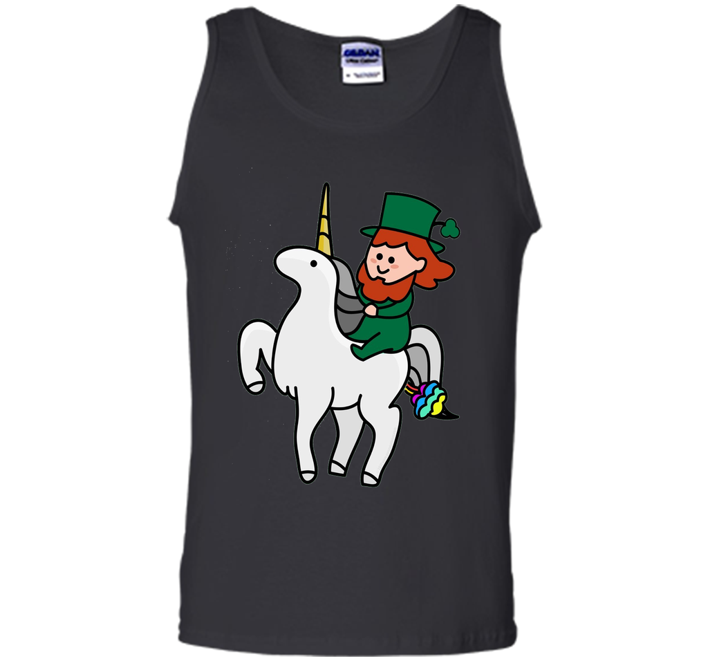 Funny St Patrick's Day Shirt - Leprechaun Riding a Unicorn