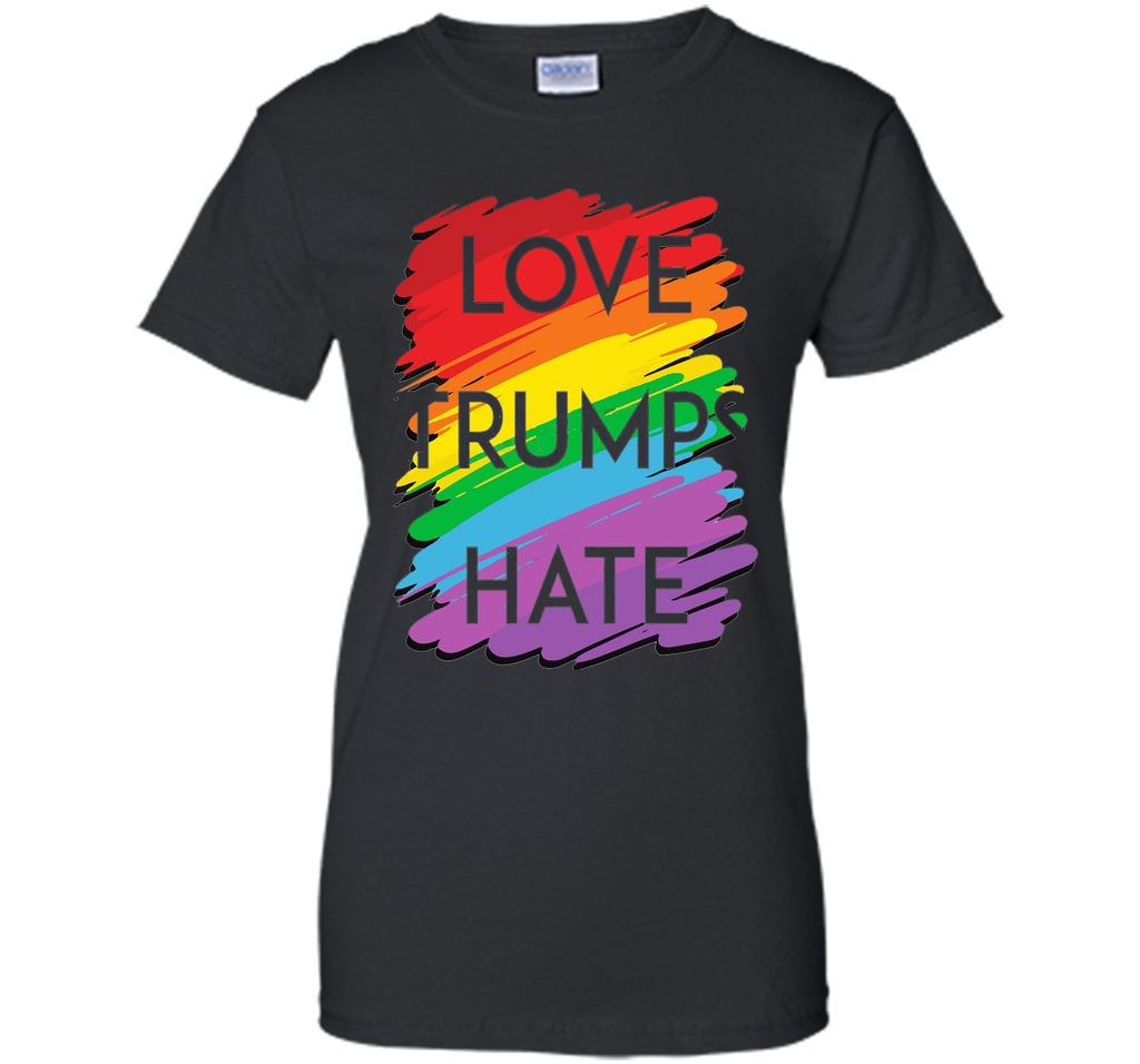 Love Trumps Hate T Shirt Rainbow