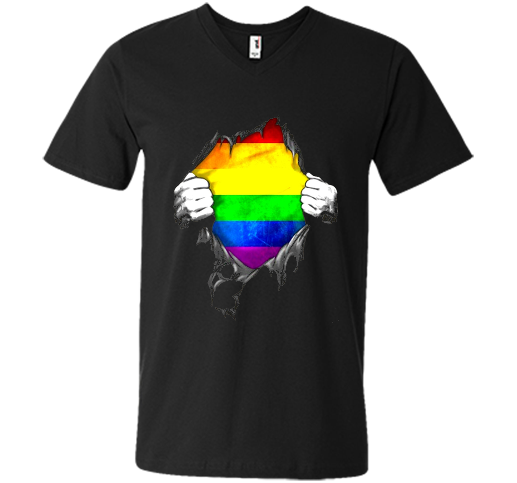 Rainbow Lesbian Gay Pride LGBT Super Stronger T Shirt