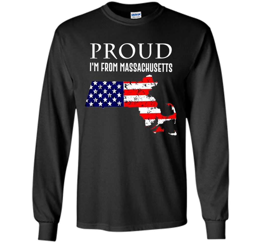 Proud of Massachusetts-US flag Independence day Tshirt