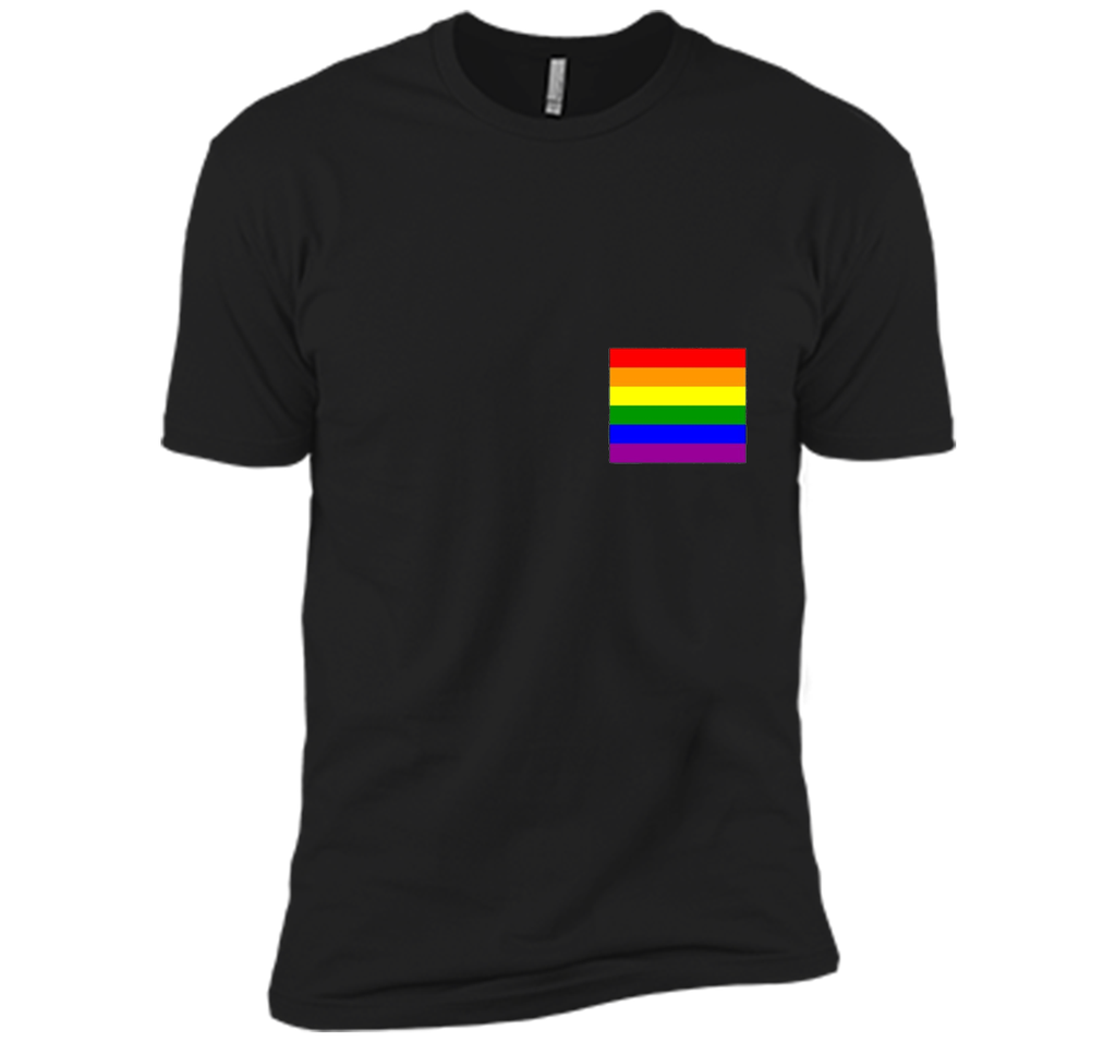 Gay Pride Flag Pocket Tee T-Shirt