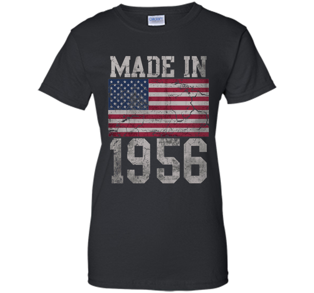 Popular 60th Birthday Made In 1956 American Flag T-Shirt