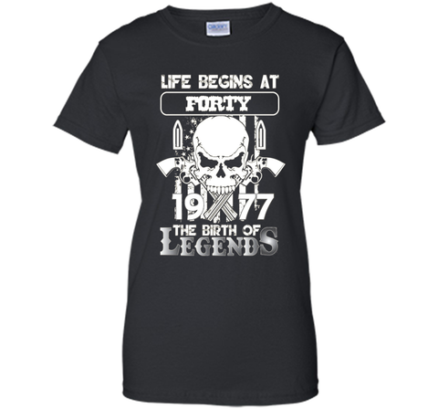 40th Birthday Gifts 1977 The Birth Of Legends T-Shirt t-shirt