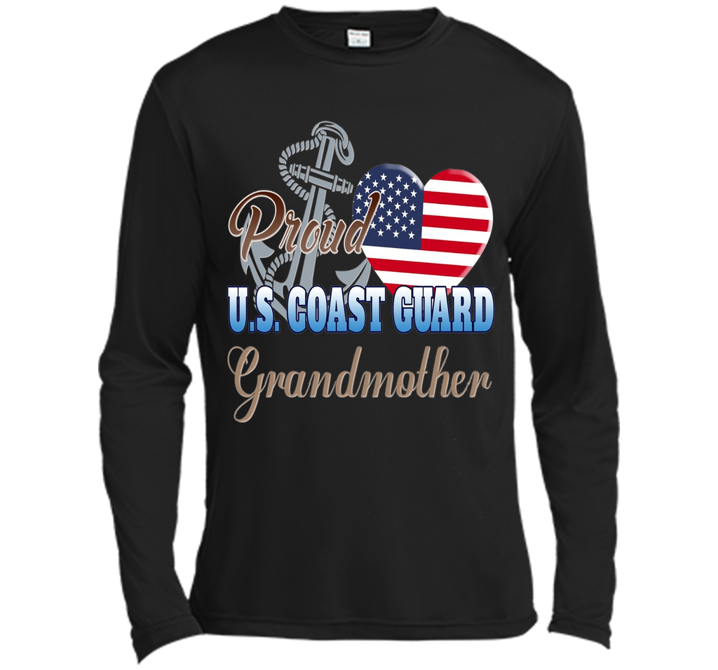Proud U.S. Coast Guard Grandmother Patriotic Heart T Shirt shirt