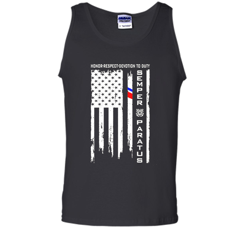 US Coast Guard American Flag - Semper Paratus Tshirt cool shirt