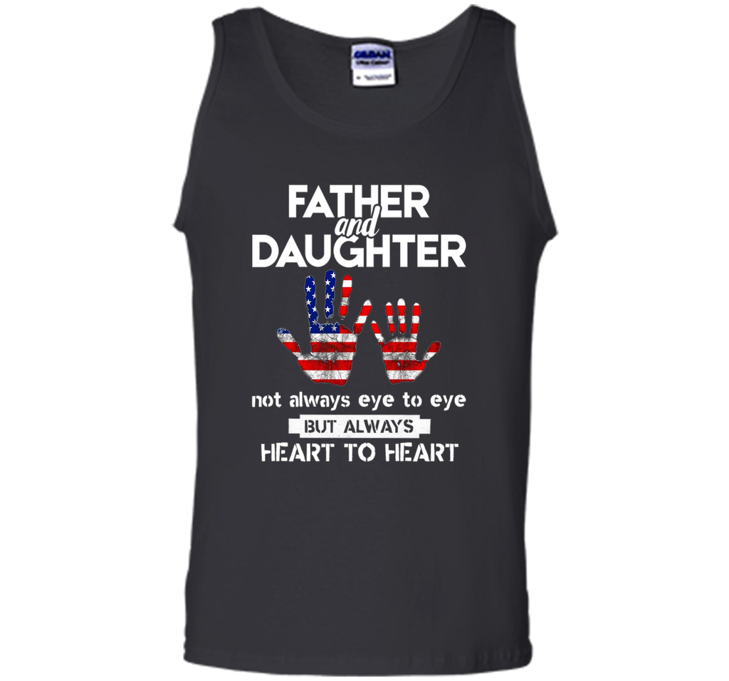 Father & Daughter ~ Father's Day T-Shirt USA US America Flag