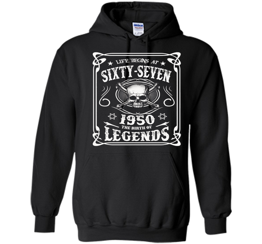 Life begins at 67 - 1950 - the birth of legends (v.2017) t-shirt