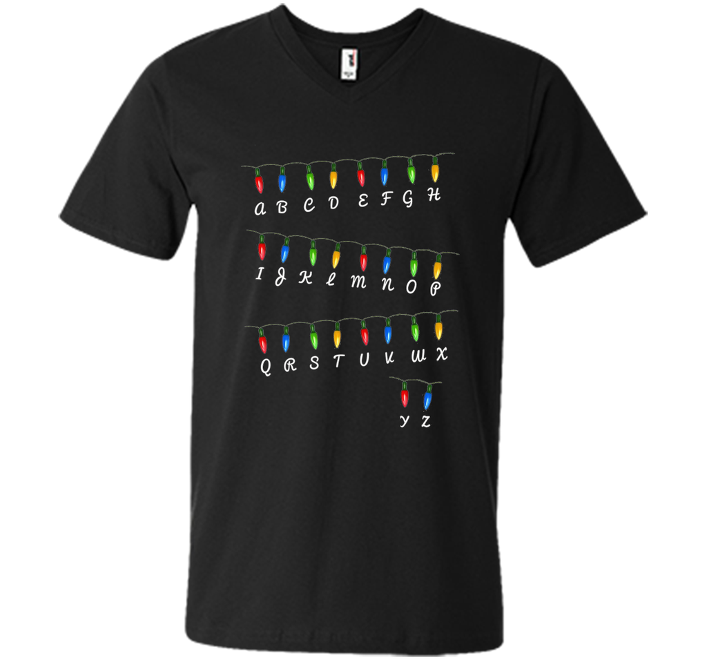 Weird Christmas Alphabet Tree Lights Holiday T-Shirt