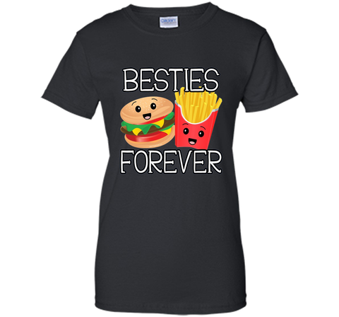 Besties Forever Hamburger French Fries Best Friends T-Shirt