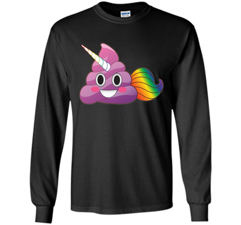 Cute Magical Unicorn Poop Emoji with Rainbow Tail  T-Shirt