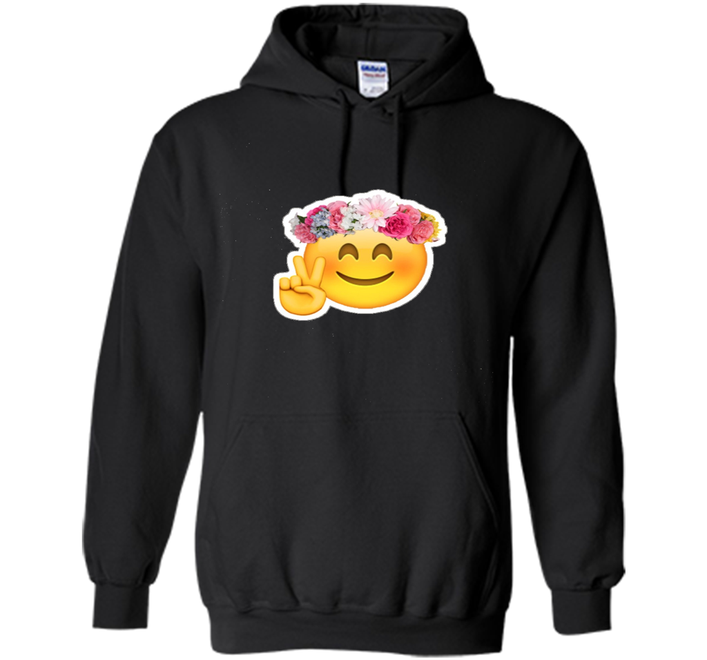 Hippie Smile Emoji t-shirt Bohemian Flower Child Peace