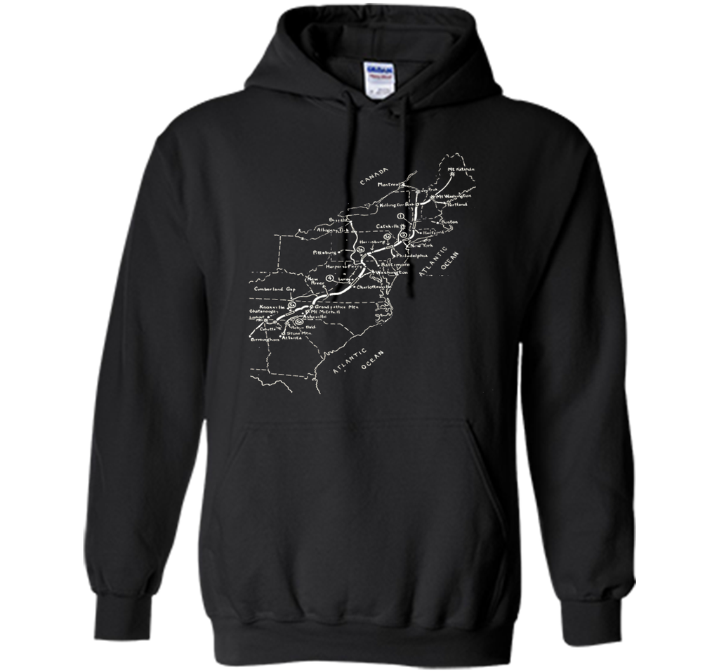 Appalachian Trail Hand-drawn Map Vintage Look T-Shirt