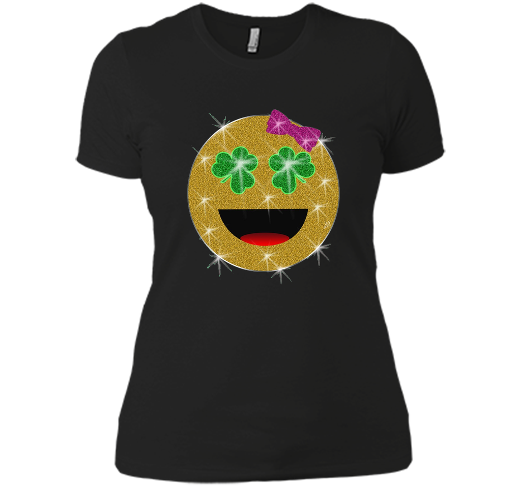 St. Patrick's Day Emoji T-Shirt for Girls and Women