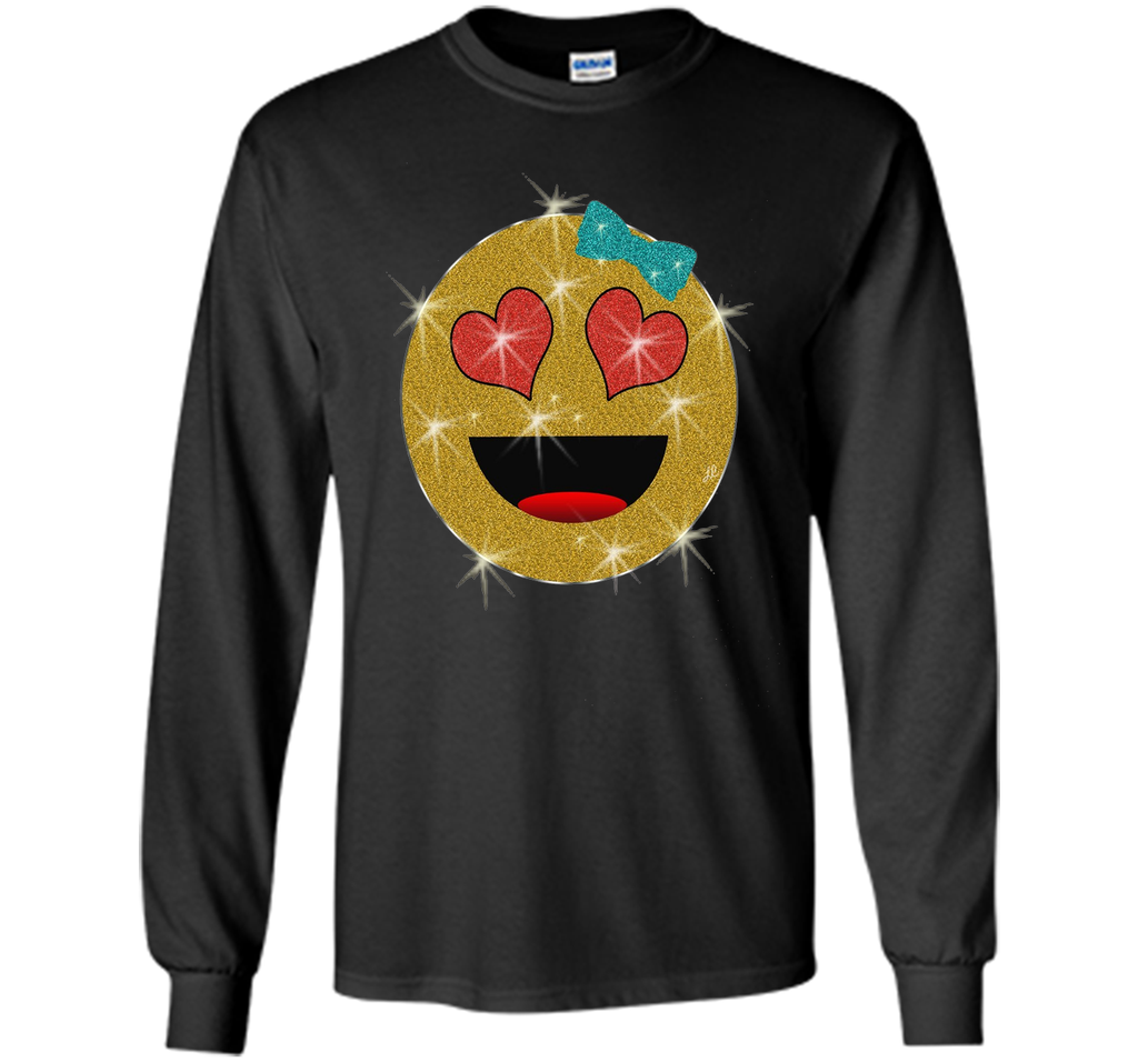 Valentine's Day Emoji Face T-Shirt for Kids and Women
