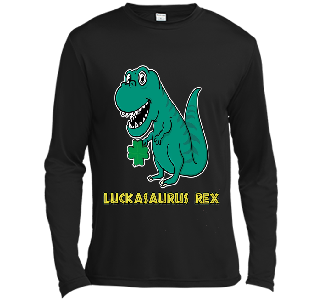 Luckasaurus Rex Dinosaur St.Patricks Day Shirt Kids ALL AGES