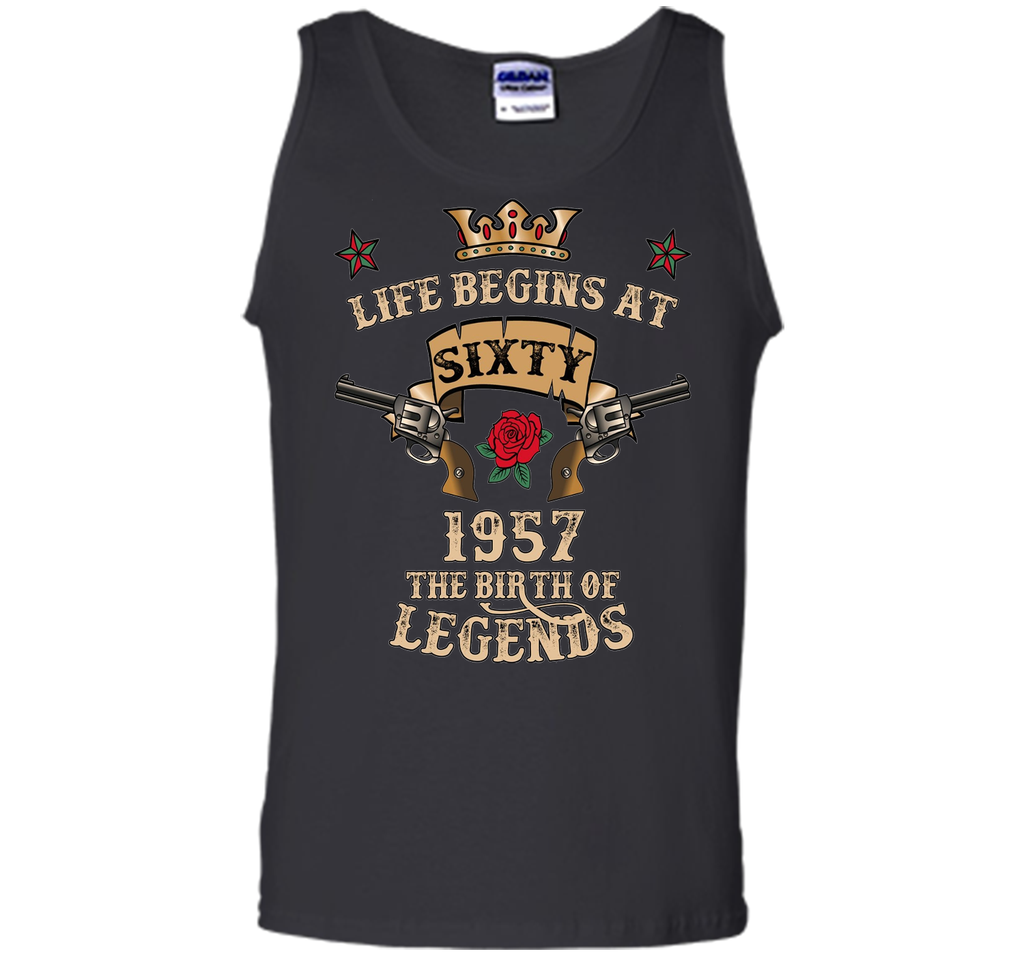 Life Begins At Sixty T-Shirt 1957 B-Day The Birth Of Legends t-shirt