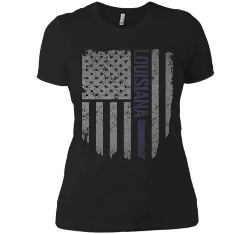 Louisiana Thin Blue Line American Flag T-Shirt T-Shirt