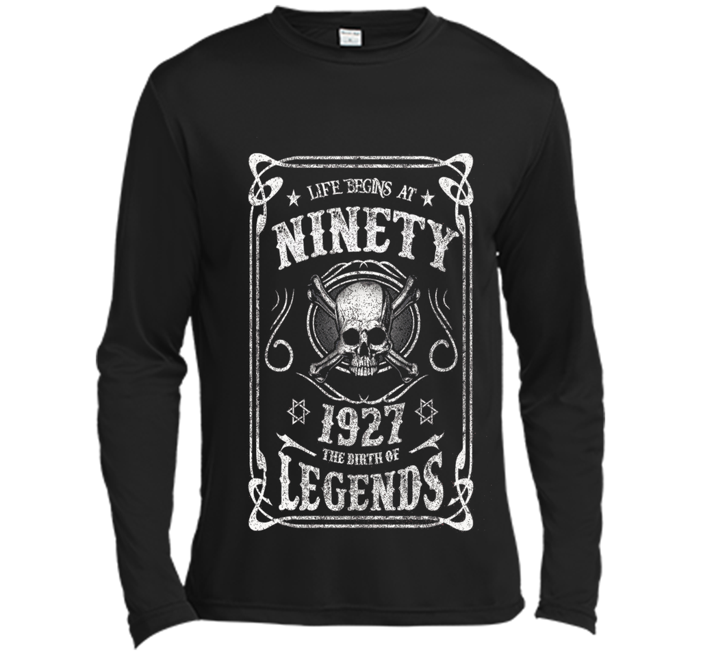Life begins at 90 - 1927 - the birth of legends (v 2017) t-shirt