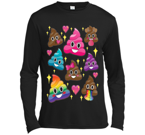 Cute Girl Rainbow Emoji Poop T-Shirt - BFF Gift or PJ Tee