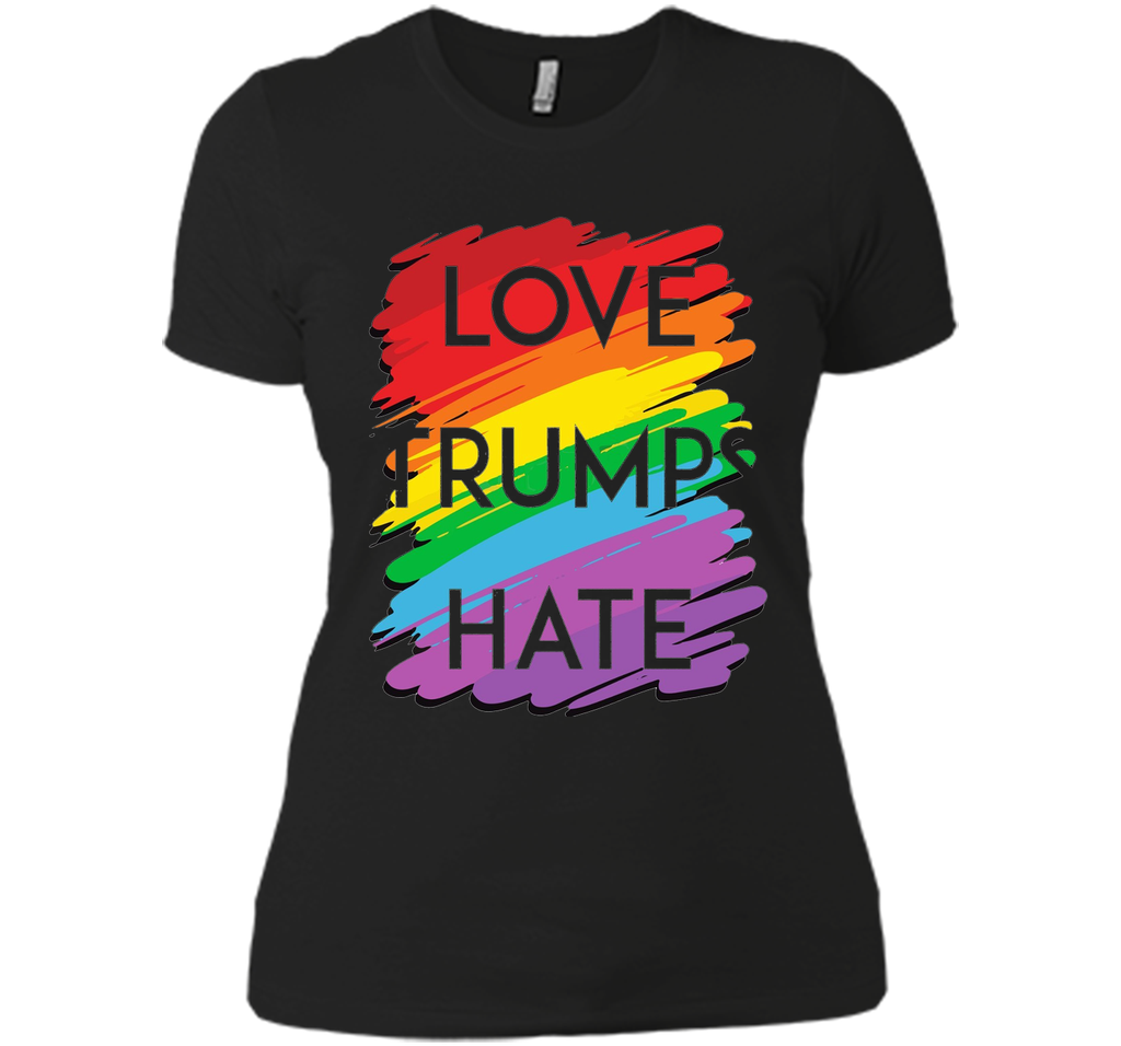 Love Trumps Hate T Shirt Rainbow