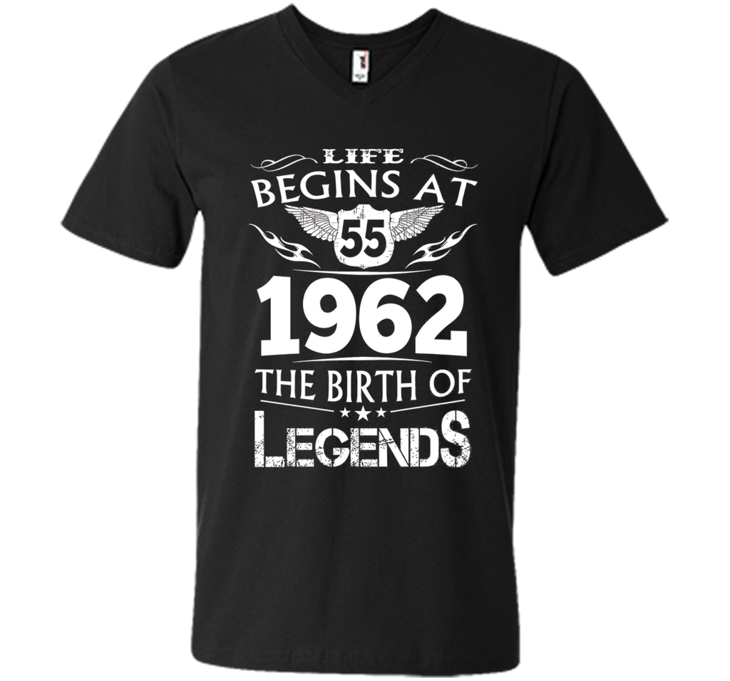 Life Begins At 55 1962 The Birth Of Legends T-Shirt cool shirt