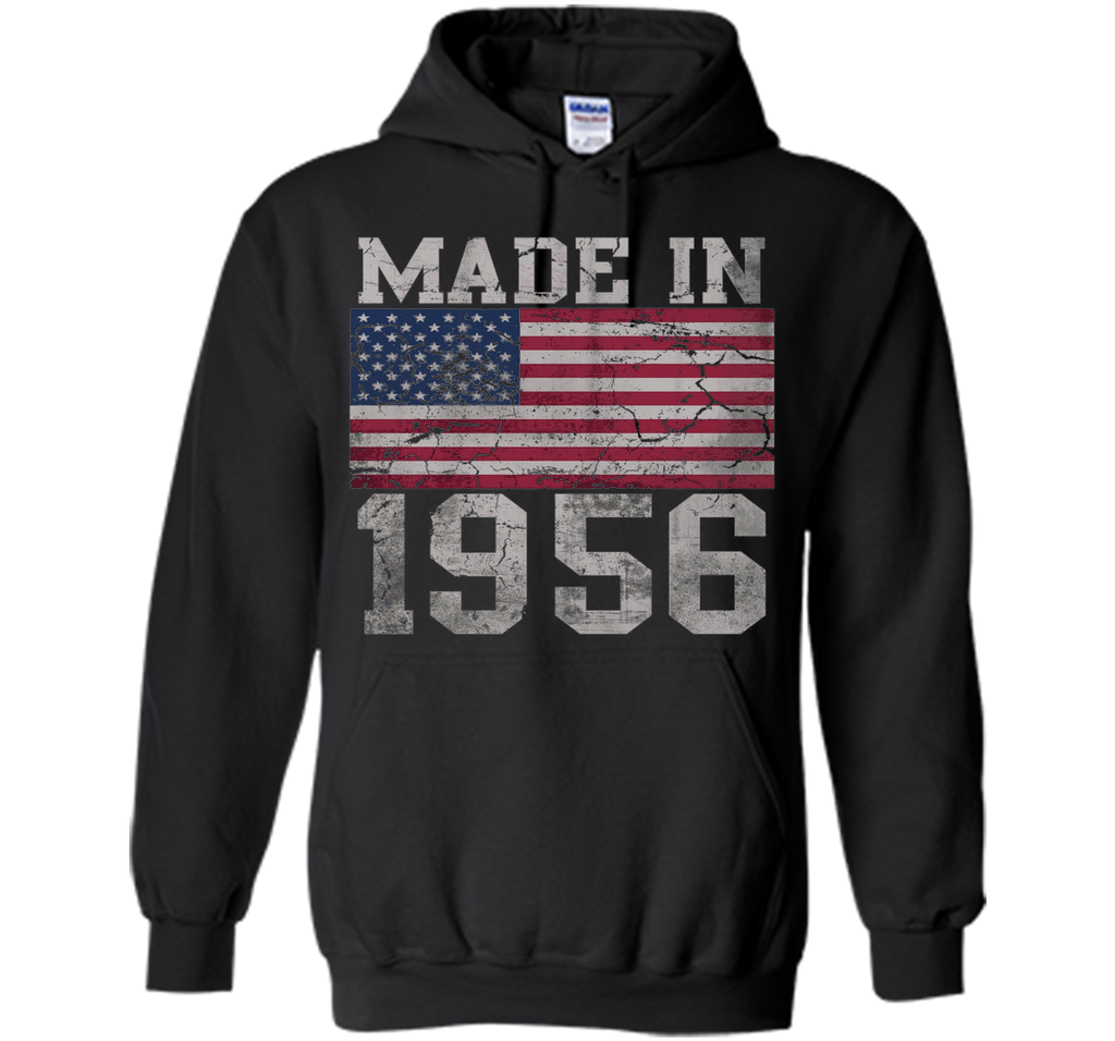 Popular 60th Birthday Made In 1956 American Flag T-Shirt