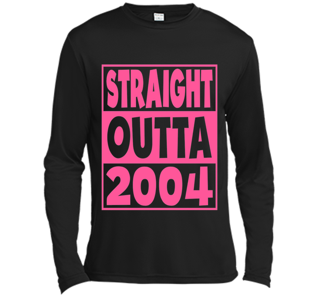 13th Birthday Gift T-Shirt Straight Outta 2004 Pink
