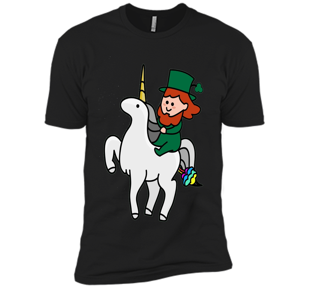 Funny St Patrick's Day Shirt - Leprechaun Riding a Unicorn