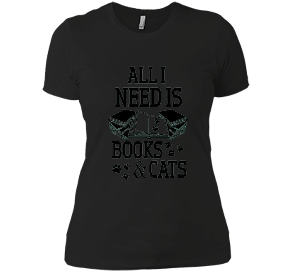 I Need Is Books And Cat T-Shirt, Funny Cat Day Gift For Nerd