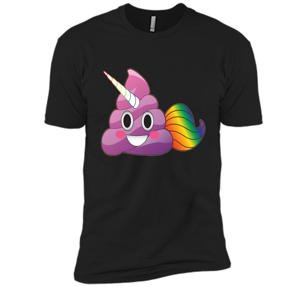 Cute Magical Unicorn Poop Emoji with Rainbow Tail  T-Shirt