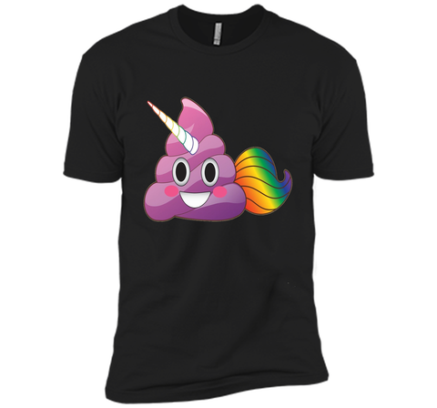 Cute Magical Unicorn Poop Emoji with Rainbow Tail  T-Shirt