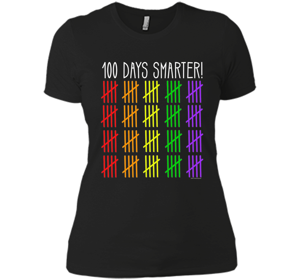 100 Days Smarter Counting Hash Marks Days of School T-Shirt