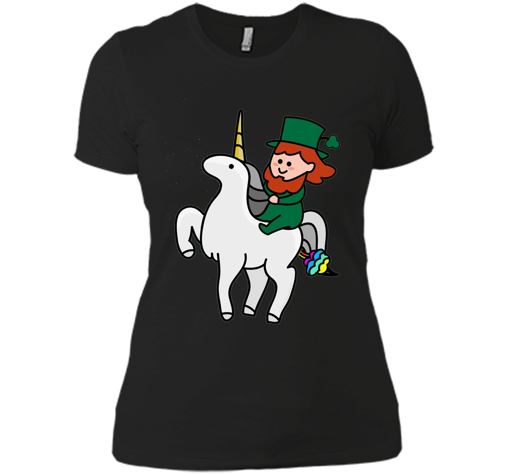 Funny St Patrick's Day Shirt - Leprechaun Riding a Unicorn