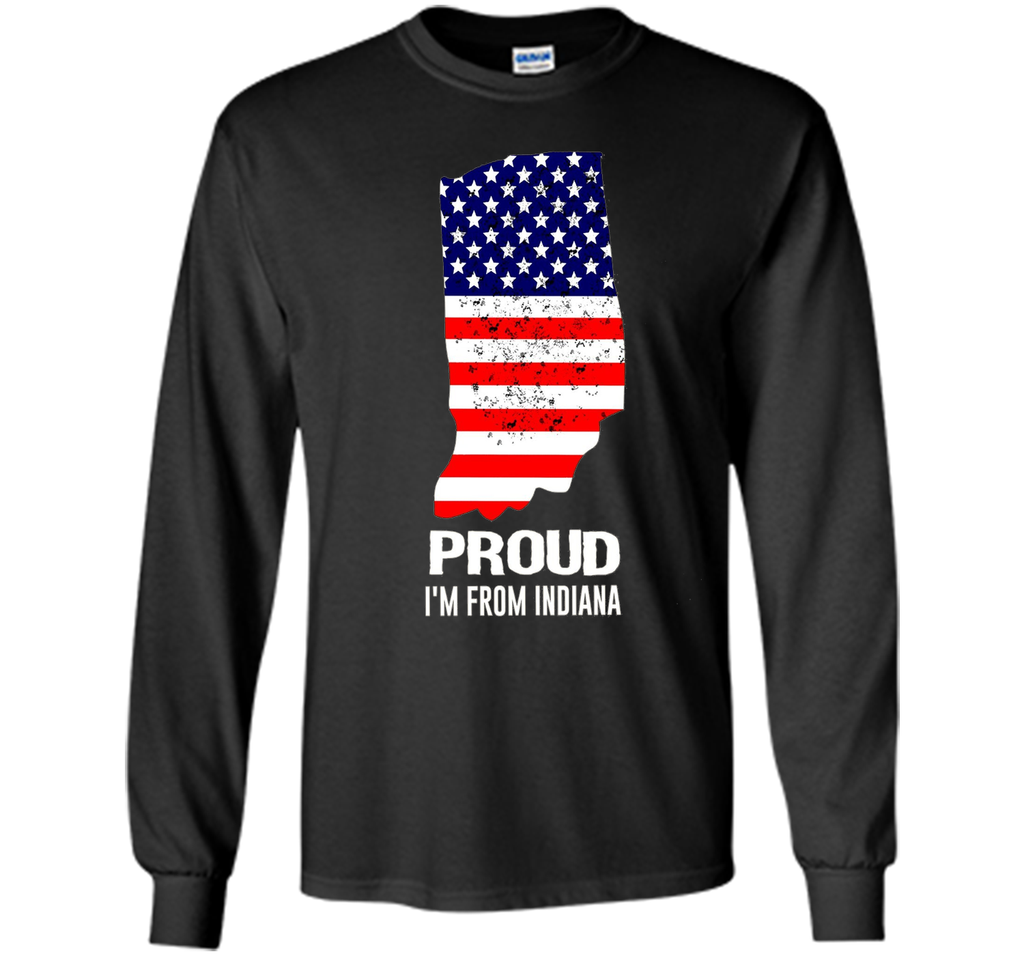 Proud of Indiana-US flag Independence day Tshirt
