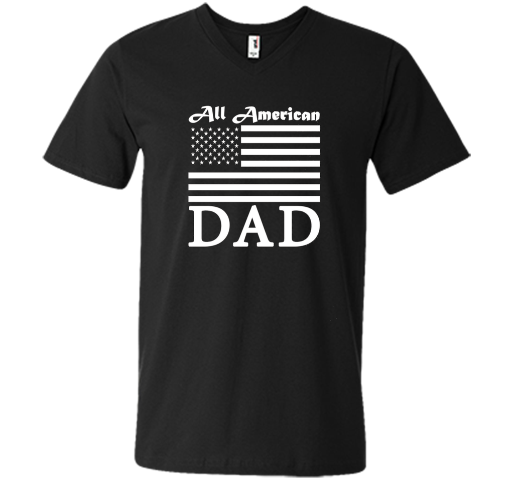 Mens All American Dad American Flag Day T-Shirt