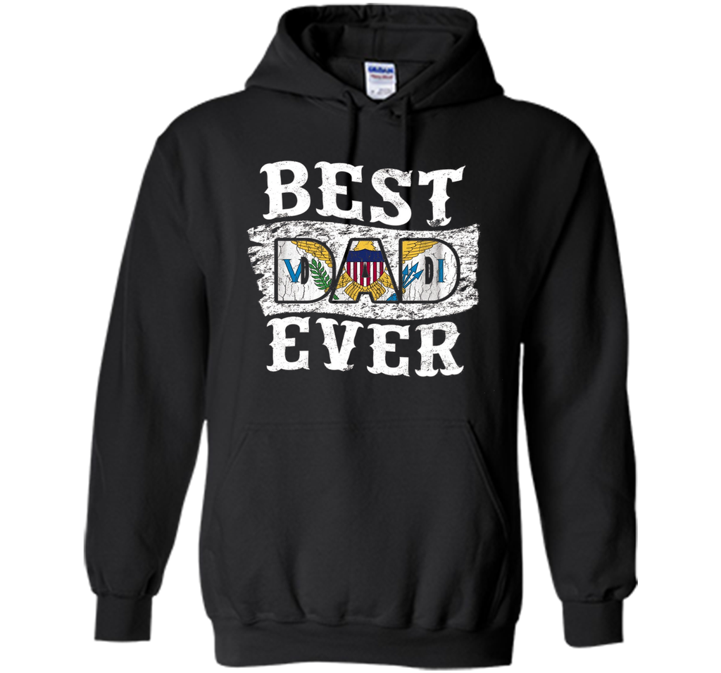Men's Best Dad Ever Father's Day T-Shirt US Virgin Islands Flag
