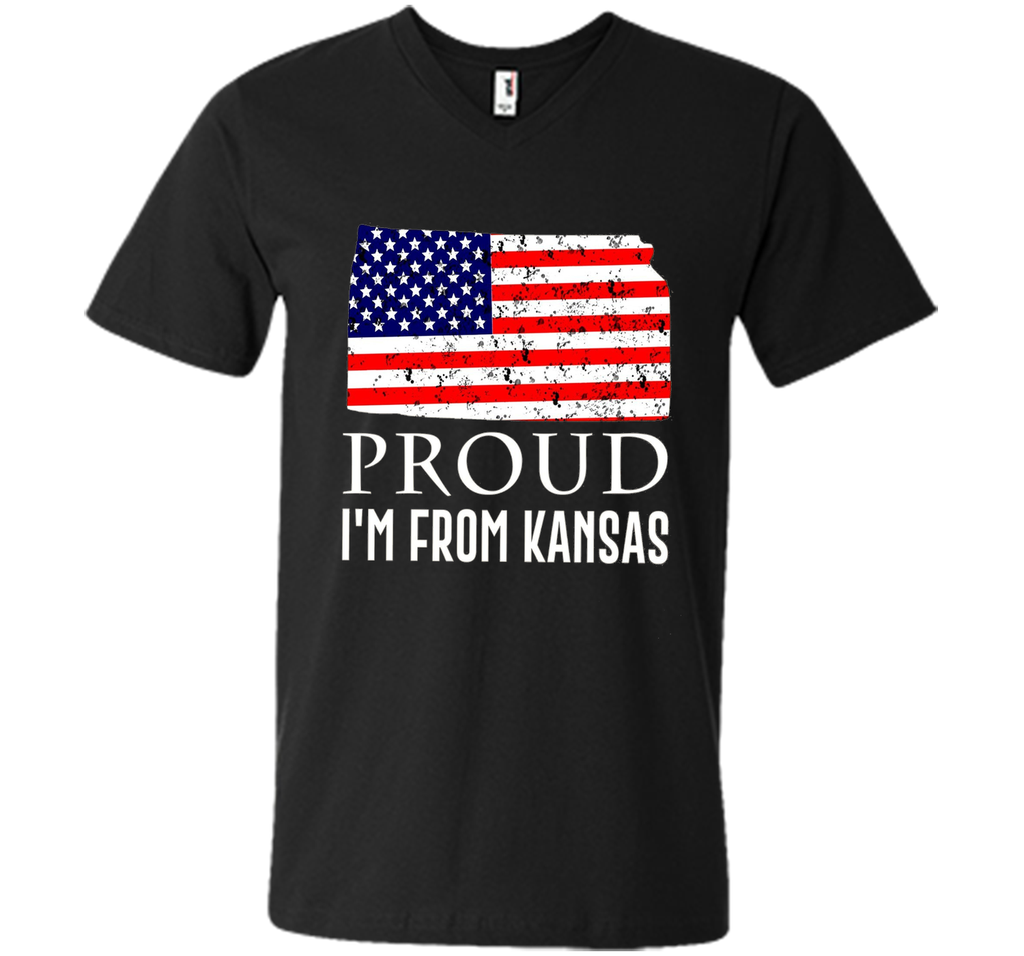 Proud of Kansas-US flag Independence day Tshirt