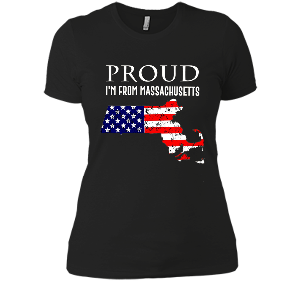 Proud of Massachusetts-US flag Independence day Tshirt