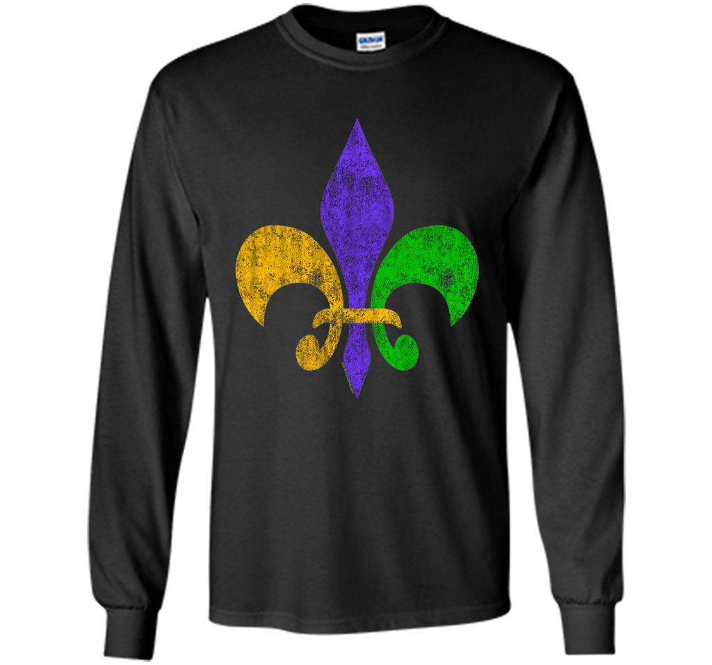 Men's Vintage Fleur-de-Lis Mardis Gras T-Shirt