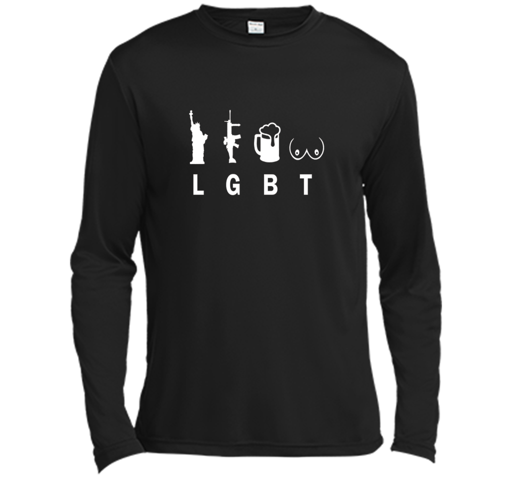 LGBT Liberty Guns Beer & Tts Second Amendment Funny T-Shirt