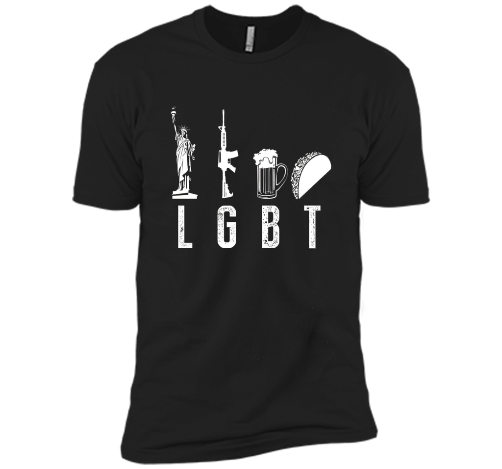 Liberty Gun Beer Funny T-shirt America - LGBT
